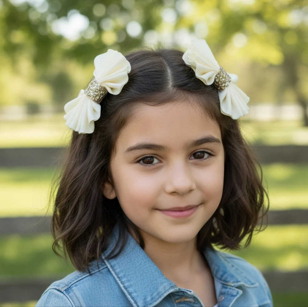 ⭐Handmade Hair Bows For Girls Set Of 2.